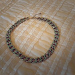 Teal & Gold Statement Necklace